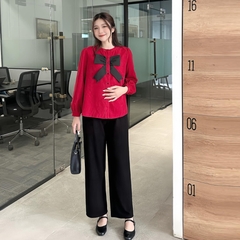 Quần bầu dài ống rộng, dáng suông, hàng may đo chuẩn mềm đẹp cho mẹ bầu