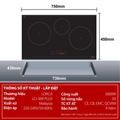 BẾP TỪ BA LORCA LCI 309 PLUS