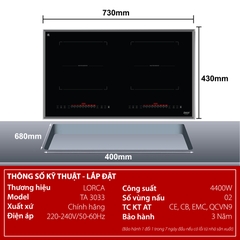 BẾP TỪ ĐÔI LORCA TA 3033
