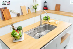 CHẬU RỬA BÁT 1 HỐ NOBINOX ROSA NN995D
