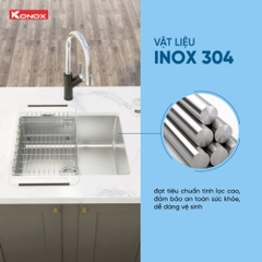 Chậu rửa bát 1 hố chống xước Workstation Sink – Undermount Sink Konox KN6044SU Dekor