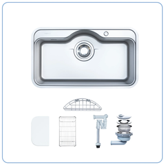 CHẬU RỬA BÁT 1 HỐ NOBINOX ROSA NN995D