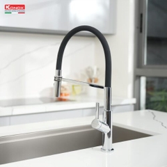 Vòi rửa bát thân mềm Tema Nickel