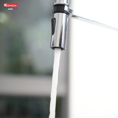 Vòi rửa bát thân mềm Tema Nickel