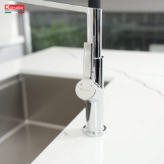 Vòi rửa bát thân mềm Tema Nickel
