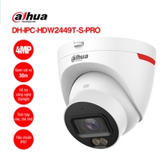 Camera IP 4MP WizColor DAHUA DH-IPC-HDW2449T-S-PRO (kbt)
