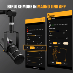 Micro MAONO năng động Maono PD400X thu âm hỗ trợ USB/XLR 2 chế độ radio cho PC/điện thoại/phát trực tiếp/podcast/ghi âm