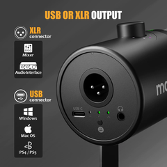 Micro MAONO năng động Maono PD400X thu âm hỗ trợ USB/XLR 2 chế độ radio cho PC/điện thoại/phát trực tiếp/podcast/ghi âm