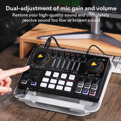 Bộ micro điện dung card âm thanh MAONO AME2 studio nguồn điện Phantom hỗ trợ live/ghi âm