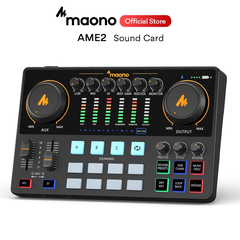 Bộ micro điện dung card âm thanh MAONO AME2 studio nguồn điện Phantom hỗ trợ live/ghi âm