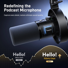 Micrô động Maono PD300X XLR / USB Chế độ kép Podcast Mic ghi âm phòng thu chuyên nghiệp với ứng dụng liên kết Maono