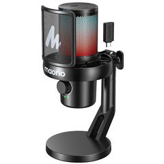 Micrô không dây MAONO DM40 Mic chống ồn AI Mic chơi game RGB có phần mềm, tắt tiếng, giảm tiếng ồn, Bộ đổi giọng nói AI cho PC