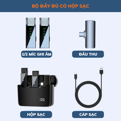 Micro thu âm mic không dây điện thoại cài áo khử nhiễu chống ồn nhỏ gọn ICHECO MC22