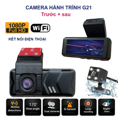 CAMERA HÀNH TRÌNH G21 – TRƯỚC + SAU – WIFI – FULL HD 1080P