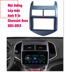 Mặt dưỡng màn hình 9 In xe Chervolet Aveo 2011-2013 Kèm Canbus  và rắc nguồn Zin