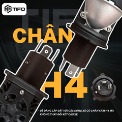 Bi Cầu led mini chính hãng TIFO C17 chân H4 chuyên dùng cho ô tô , xe máy