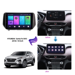 Mặt dưỡng lắp màn android  Huyndai Santafe 2018-2023 ( 9 inch)