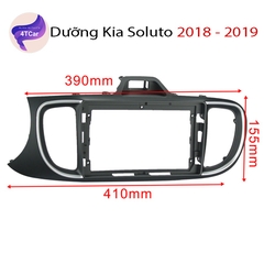 Mặt dưỡng Kia Soluto 2018-2023 lắp màn hình dvd android 9 inch