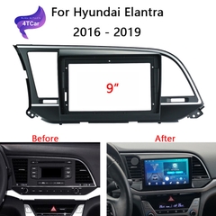 Mặt dưỡng xe Ô tô HuynDai Elantra  2015- 2019 lắp cho màn hình 9Inc