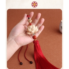 Khánh Treo gương ô tô Hoa Sen Gỗ Hoàng Dương