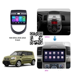 Mặt dưỡng Kia Soul 2009 - 2014 lắp màn hình dvd android 9 inch