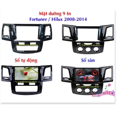 Mặt Dưỡng DVD Android 9 Inch cho Toyota Fortuner, Hilux 2005-2009