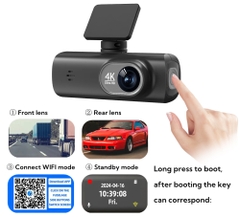 Camera Hành Trình V22 4K Ống Kính Kép: Giải Pháp Ghi Hình Toàn Diện, Bảo Vệ Xế Yêu Tối Đa