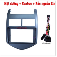 Mặt dưỡng màn hình 9 In xe Chervolet Aveo 2011-2013 Kèm Canbus  và rắc nguồn Zin