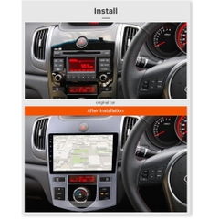 Mặt dưỡng Kia Forte 2007-2015 số tự động  , điều hòa tự động (9 inch)