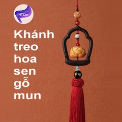 Dây treo trang trí gương chiếu hậu ô tô hình hoa sen bình an Khánh treo gương