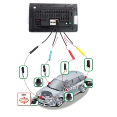 Bộ Camera 360 Độ TIFO 4 Mắt Cho Màn Android - Model 6048 | AHD 1080/720 Siêu Nét, An Toàn Tuyệt Đối