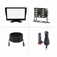 Màn Hình Camera Lùi Ô Tô 7 Inch IPS 1024x600 – Hỗ Trợ AHD 720P/1080P CVBS, Điện 9-36V