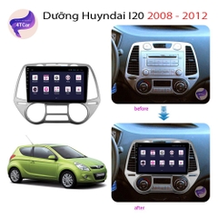 Mặt dưỡng Huyndai i20 2008-2012 điều hòa tự động  (9 inch) - mắt ếch