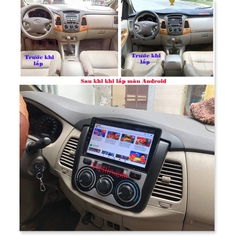Mặt Dưỡng Toyota Innova 2007-2012 Bộ Bo Viền Số Sàn 9 Inch