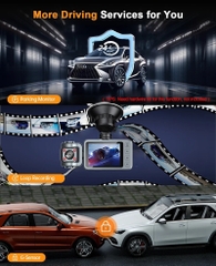 Camera Hành Trình M3 chất lượng hình ảnh  4K 3 Mắt Trước Trong Sau Wifi App