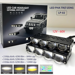 ĐÈN LED PHA TRỢ SÁNG LP-02 – 2/3/4 THẤU KÍNH – CÔNG SUẤT CAO – ÁNH SÁNG RỘNG & XA