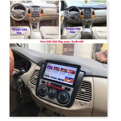 Mặt Dưỡng Toyota Innova 2007-2012 Bộ Bo Viền Số Sàn 9 Inch