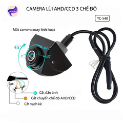 CAMERA LÙI AHD/CCD 3 CHẾ ĐỘ YC-540 – XOAY LINH HOẠT – HÌNH ẢNH SẮC NÉT