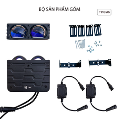 ĐÈN LED PHA TRỢ SÁNG TIFO A5 – 2 BÓNG – CHIP 6+6 – CÔNG SUẤT 70W/80W – CHỐNG NƯỚC IP68