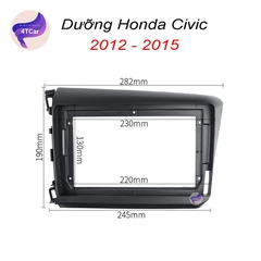 Mặt dưỡng Honda Civic 2012-2015 (9 inch)