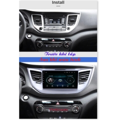 Mặt dưỡng mặt nạ lắp màn hình 9 inch  Huyndai Tucson 2014 -2018 Kèm rắc nguồn