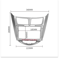 Mặt dưỡng Hyundai Accent, Verna  2012-2016 (9 inch) lắp màn hình android ô tô