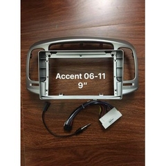 Mặt dưỡng Huyndai Accent 2006-2011 , verna  (9 inch) kèm jack nguồn màn android