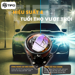Bi pha led chân xoáy chính hãng   TIFO T5 [BẢO HÀNH 02 NĂM] điện áp 12v hoặc 24v