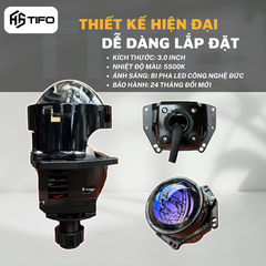 Bi pha led chân xoáy chính hãng   TIFO T5 [BẢO HÀNH 02 NĂM] điện áp 12v hoặc 24v