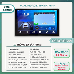 MÀN HÌNH ANDROID Ô TÔ ZX10 13.1 INCH