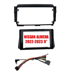 Mặt dưỡng Nissan Almera, Kicks 2022 -2024 lắp màn hình android 9 inch hoặc 10 inch