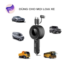 Sạc cắm tẩu ô tô SUPER FAST dây rút tiện lợi