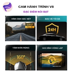 Camera hành trình V8 ,xem qua điện thoại ,kết nối màn android chất lượng 1080