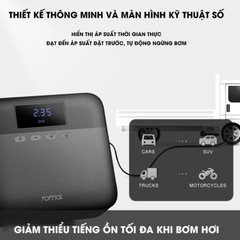 Bơm lốp ô tô 70mai TP03 chính hãng - Bơm điện tự động nhanh, phù hợp với nhiều loại lốp xe